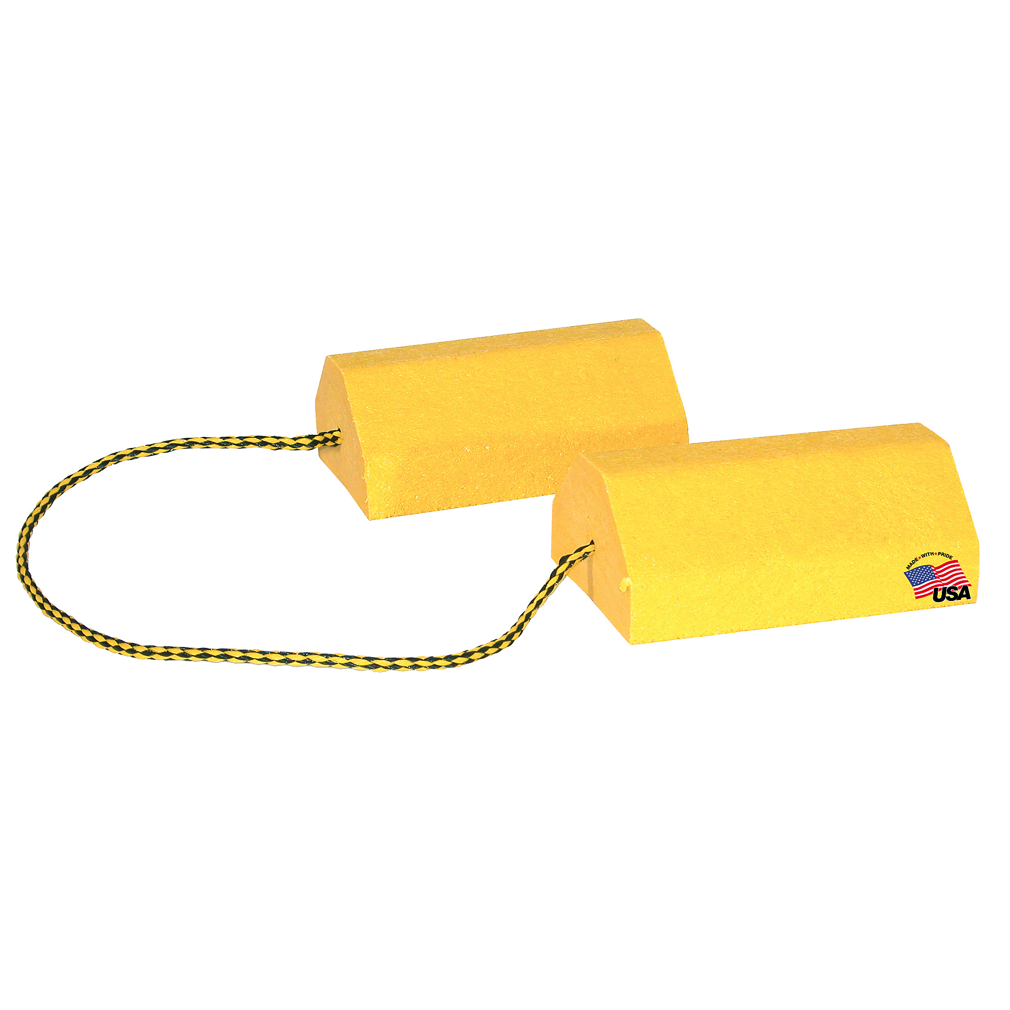 Buyers Products, Composite Wheel Chock Set 9.5x6x4in. with 32.75in. Rope, Working Width 9 in, Height 4 in, Included (qty.) 1 Model# WC9642Y